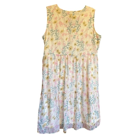 Charlie Paige Shimmer Boho Tank Dress-Wild Flowers-Size Large - Picture 8 of 16